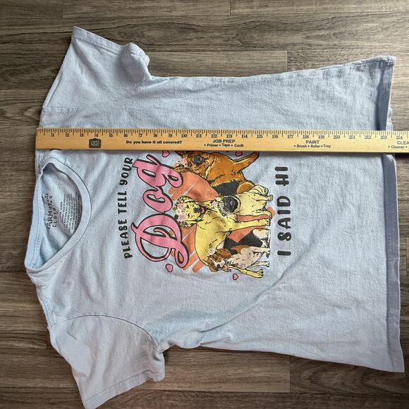 Farm Fed Tell Your Dog I Said Hi T-Shirt Large Dogs Graphic Funny Tee Blue - Picture 7 of 7